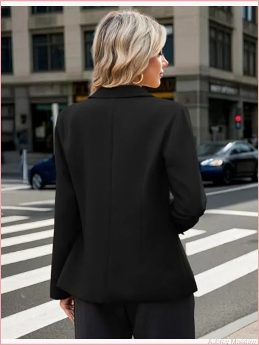 Open Front Long Sleeve Blazer with Pockets Business Casual Work Office Suit